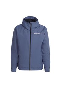 Adidas - Kurtka adidas Terrex Multi RAIN.RDY Primegreen Insulated 2L Rain. Kolor: fioletowy. Sport: turystyka piesza