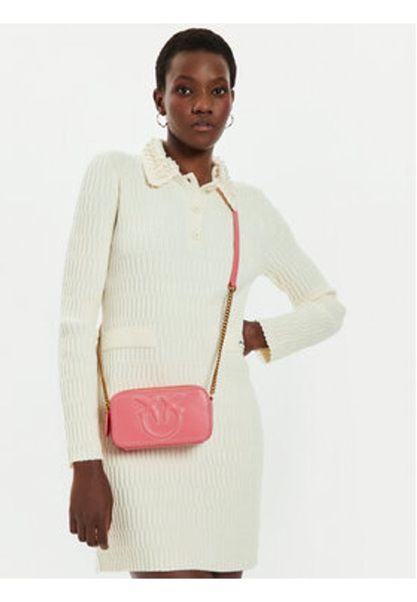 Pinko Torebka Pelle Bottalata 103799 Różowy. Kolor: różowy. Materiał: skórzane