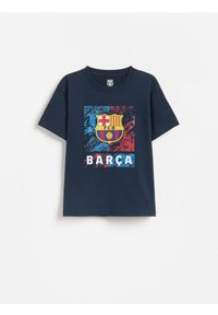Reserved - T-shirt FC Barcelona - granatowy. Kolor: niebieski. Materiał: bawełna, dzianina #1