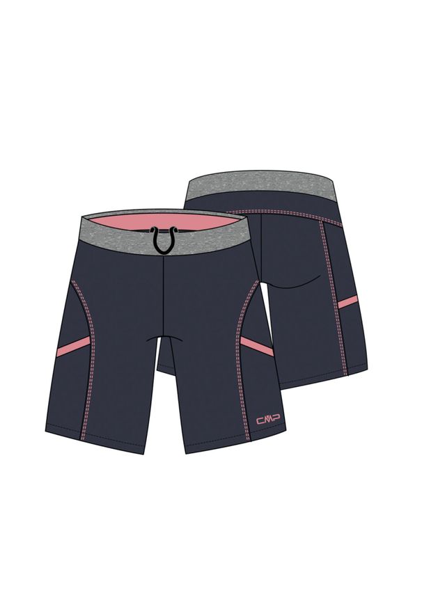 Bermudy z poliestru dla dziewczynki CMP. Kolor: szary. Materiał: poliester. Sport: turystyka piesza