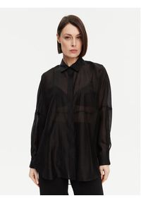 ACCESS FASHION Koszula 53-7068-104 Czarny Loose Fit. Kolor: czarny. Materiał: lyocell