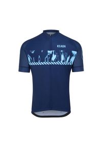 KEADA SPORTS - Damska koszulka rowerowa z krótkim rękawem – Signal One. Kolor: niebieski. Długość rękawa: krótki rękaw. Długość: krótkie. Sport: kolarstwo