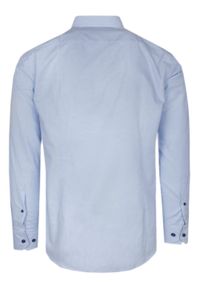 Koszula Wizytowa Wólczanka - Błękitna - Slim. Kolor: niebieski. Materiał: bawełna. Sezon: lato. Styl: wizytowy #2