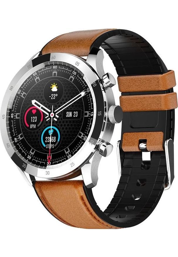 Smartwatch Colmi Sky 5 Plus Czarno-brązowy. Rodzaj zegarka: smartwatch. Kolor: brązowy, wielokolorowy, czarny