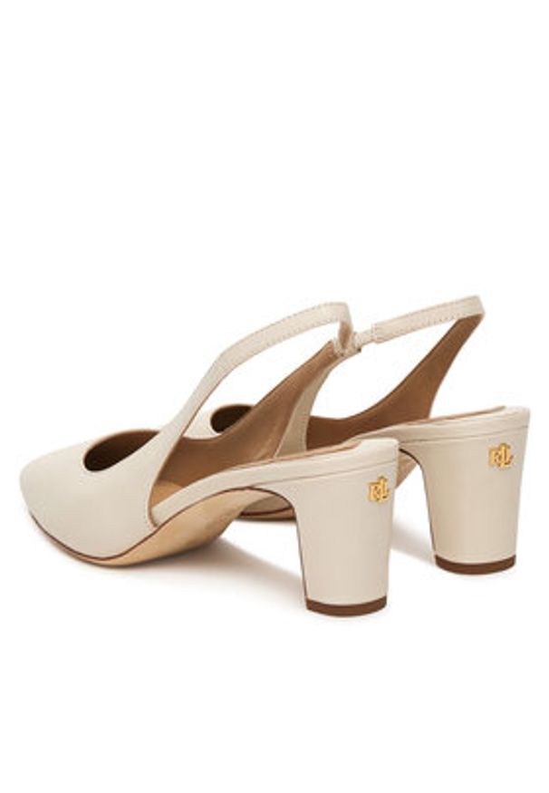 Lauren Ralph Lauren - LAUREN RALPH LAUREN Czółenka 802P00096003 Écru. Kolor: kremowy. Materiał: skóra