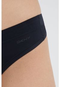 DKNY - Dkny stringi kolor czarny. Kolor: czarny