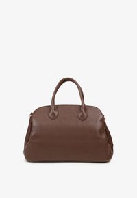 Renee - Brązowa Torebka Shopperka na Ramię z Paskiem Arovire. Kolor: brązowy. Styl: klasyczny, biznesowy, casual, elegancki. Rodzaj torebki: na ramię