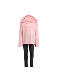 Adidas - Zestaw Sweatshirt and Leggings Kids. Kolor: biały, wielokolorowy, różowy. Materiał: materiał