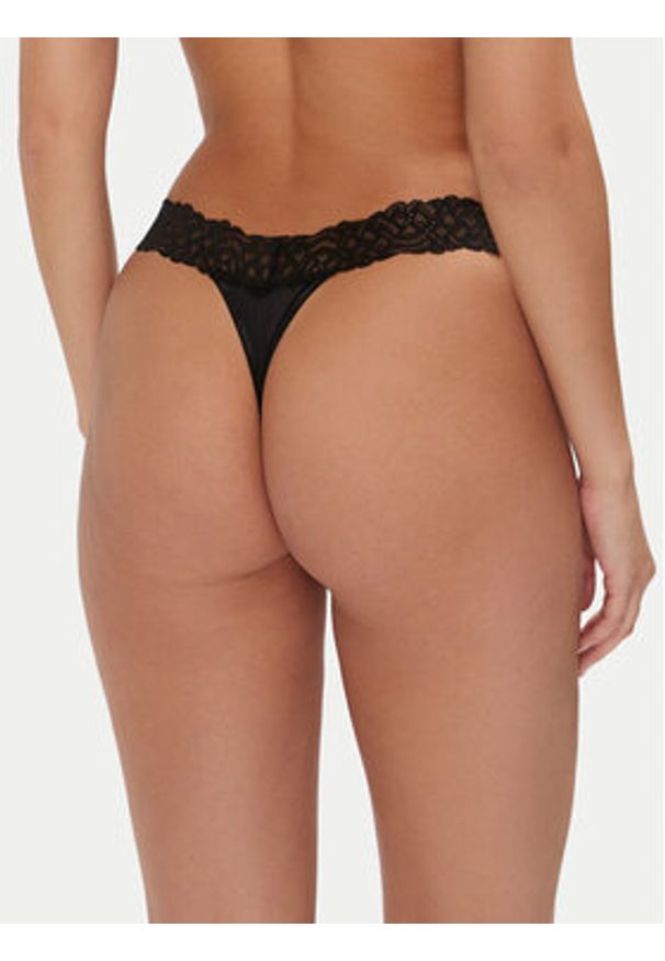 Calvin Klein Underwear Stringi 000QF7838E Czarny. Kolor: czarny. Materiał: syntetyk