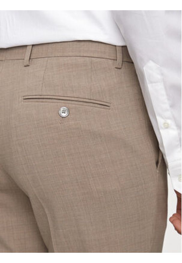 BOSS - Boss Garnitur H-Jeckson-3Pcs-241 50509549 Beżowy Regular Fit. Kolor: beżowy. Materiał: wełna