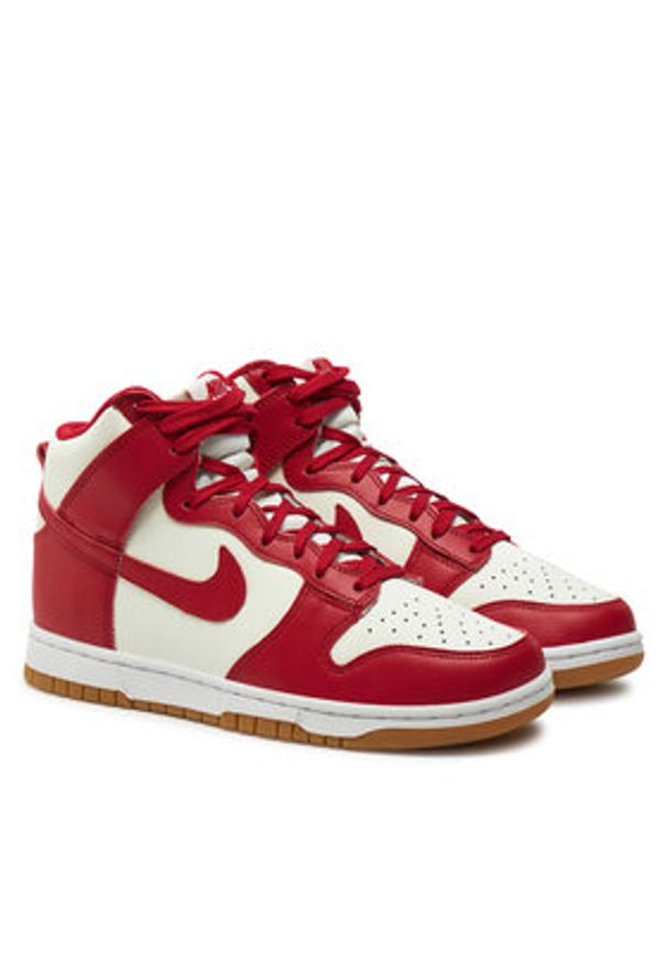Nike Sneakersy W Dunk High DD1869 Czerwony. Kolor: czerwony. Materiał: skóra