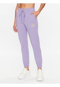 Pinko Spodnie dresowe 100371 A162 Fioletowy Regular Fit. Kolor: fioletowy. Materiał: dresówka, bawełna #1