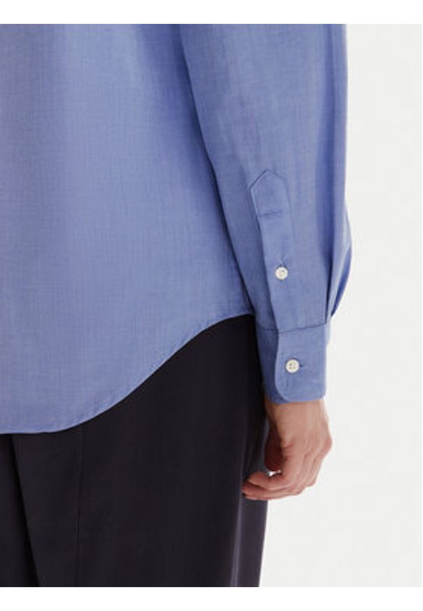 Polo Ralph Lauren Koszula 211941509001 Niebieski Slim Fit. Typ kołnierza: polo. Kolor: niebieski. Materiał: bawełna