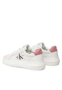 Calvin Klein Jeans Sneakersy YW0YW00823 Biały. Kolor: biały. Materiał: skóra
