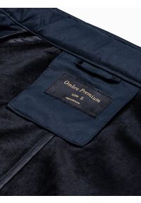 Ombre Clothing - Kurtka męska przejściowa C444 - ciemnogranatowa - L. Typ kołnierza: kołnierzyk stójkowy. Kolor: niebieski. Materiał: poliester. Sezon: wiosna #3