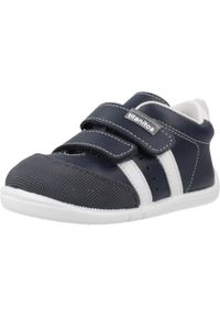 Buty TITANITOS B500 AMANCIO Niebieski. Kolor: niebieski. Materiał: skóra, tkanina. Sport: turystyka piesza #1