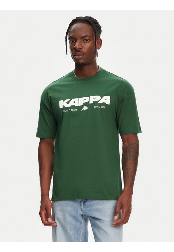 Kappa T-Shirt Nhisso 351S5MW Zielony Regular Fit. Kolor: zielony. Materiał: bawełna