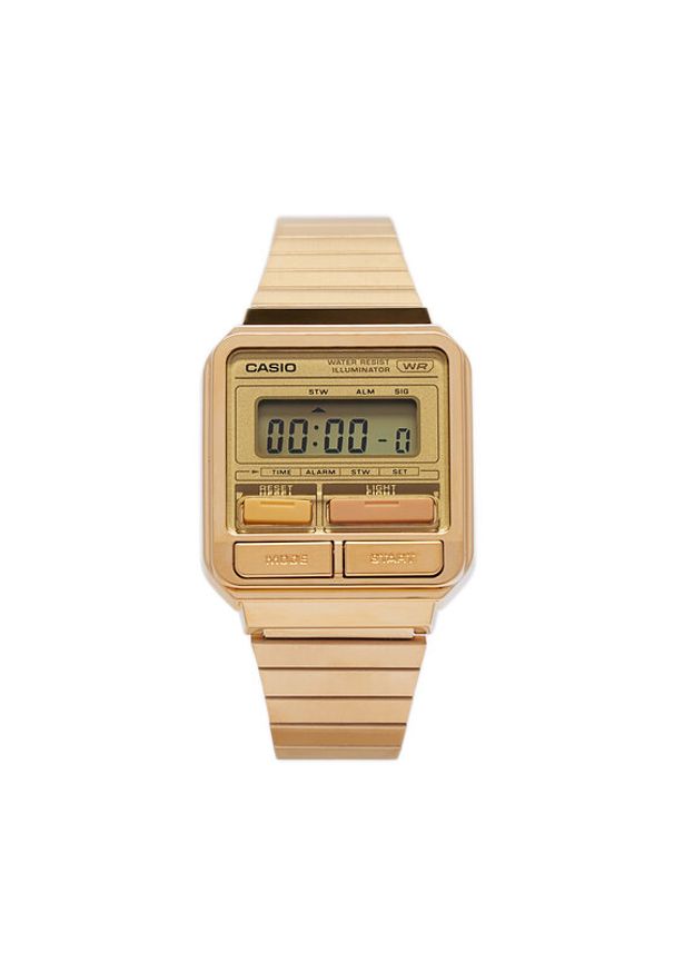 Casio Zegarek Vintage 80s A120WEG-9AEF Złoty. Kolor: złoty. Styl: vintage