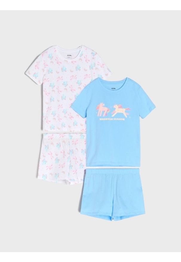 Sinsay - Piżamy 2 pack - biały. Kolor: biały