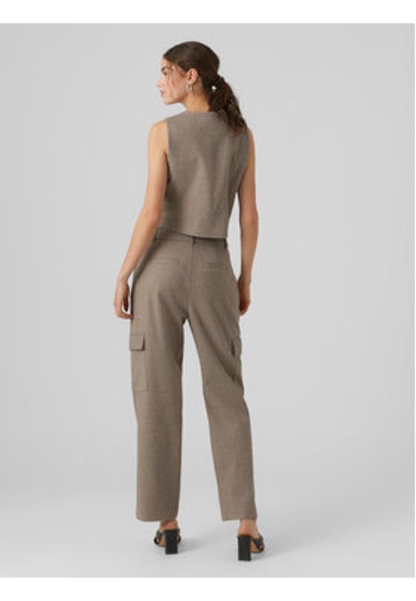 Vero Moda Spodnie materiałowe 10297422 Szary Straight Fit. Kolor: szary. Materiał: syntetyk