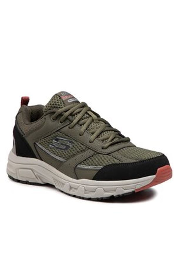 skechers - Skechers Trekkingi Verketta 51898/OLBK Khaki. Kolor: brązowy. Materiał: materiał. Sport: turystyka piesza