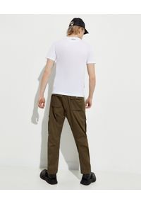 Les Hommes - LES HOMMES - Biały t-shirt z nadrukiem. Okazja: na co dzień. Kolor: biały. Materiał: jeans, bawełna. Wzór: nadruk. Styl: casual #2