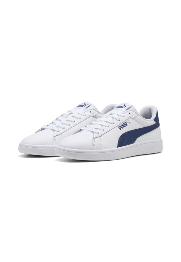 Puma - Sneakersy Smash 3.0 L PUMA White Persian Blue. Kolor: niebieski, wielokolorowy, biały. Sport: turystyka piesza, tenis