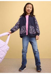 bonprix - Bluza z kapturem z czystej bawełny organicznej. Typ kołnierza: kaptur. Kolor: niebieski. Materiał: bawełna. Wzór: nadruk #3