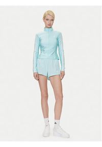 Adidas - adidas Bluza adicolor 3-Stripes JC5579 Turkusowy Slim Fit. Kolor: turkusowy. Materiał: syntetyk #5