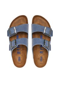 Birkenstock Klapki Arizona Sfb 1030864 Niebieski. Kolor: niebieski. Materiał: skóra, nubuk