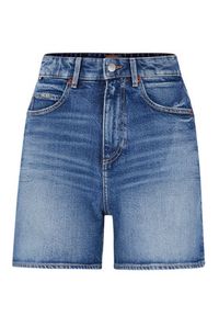 BOSS - Boss Szorty jeansowe 50490935 Granatowy Regular Fit. Kolor: niebieski. Materiał: jeans, bawełna