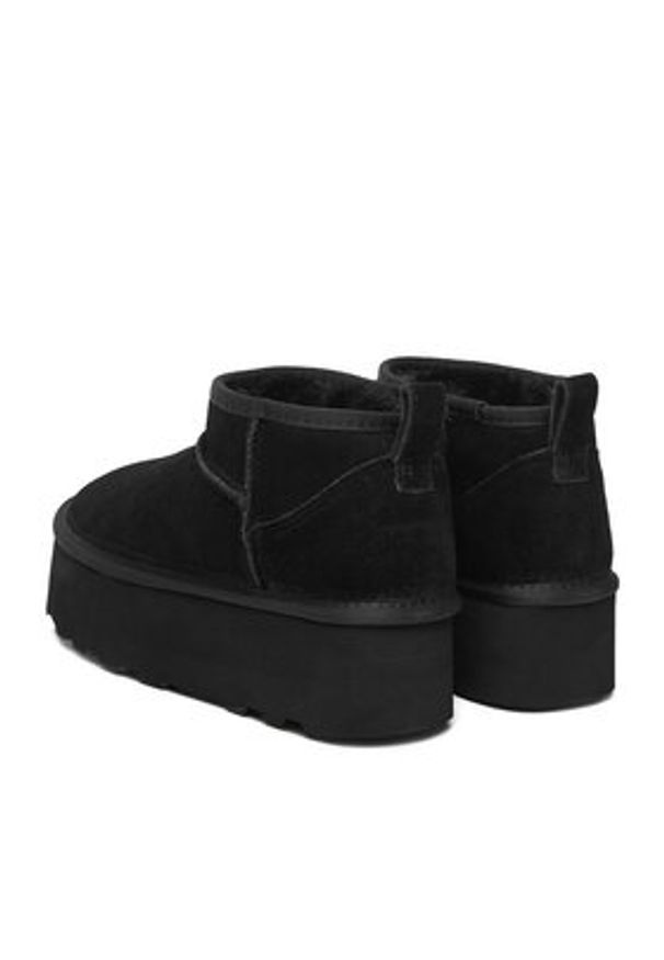 DeeZee Śniegowce DZN-005 Czarny. Kolor: czarny. Materiał: skóra, zamsz