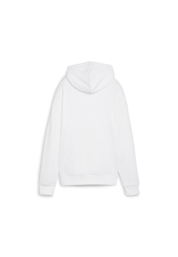 Bluza z kapturem Puma Ess Script, Kobiety. Typ kołnierza: kaptur. Kolor: biały. Materiał: materiał, polar, bawełna. Sezon: zima