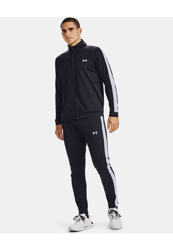Treningowy komplet dresowy męski Under Armour EMEA Czarny. Kolor: czarny. Materiał: dresówka. Sport: bieganie