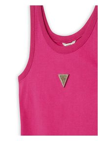 Guess Sukienka codzienna J6GK30 J1314 Różowy Slim Fit. Okazja: na co dzień. Kolor: różowy. Materiał: bawełna. Typ sukienki: proste. Styl: casual #3