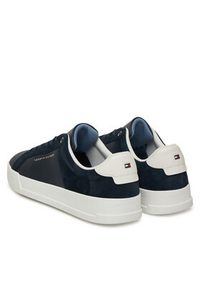 TOMMY HILFIGER - Tommy Hilfiger Sneakersy Th Court Mix FM0FM05634 Granatowy. Kolor: niebieski. Materiał: skóra #4