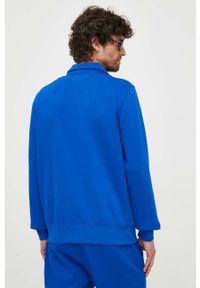 TOMMY HILFIGER - Tommy Hilfiger bluza męska kolor niebieski z nadrukiem. Kolor: niebieski. Materiał: bawełna. Długość: krótkie. Wzór: nadruk #2