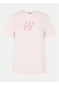 Pieces T-Shirt Skylar 17155376 Różowy Regular Fit. Kolor: różowy. Materiał: bawełna #5