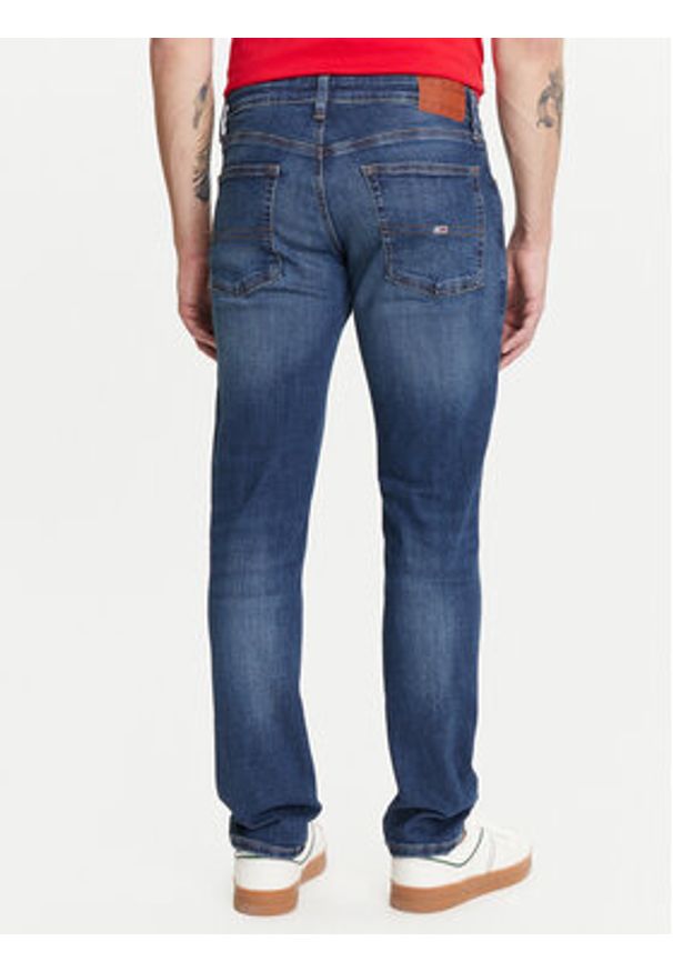 Tommy Jeans Jeansy Scanton DM0DM21890 Granatowy Slim Fit. Kolor: niebieski