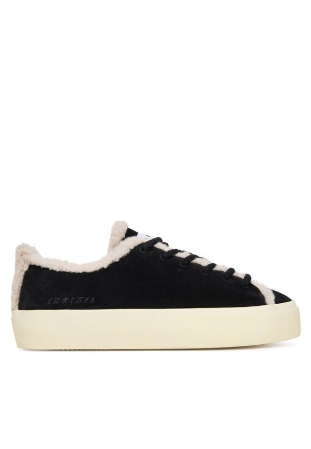 Inuikii Sneakersy Shearling Low 1001.001.0242 Czarny. Kolor: czarny. Materiał: zamsz, skóra