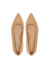 Lauren Ralph Lauren - LAUREN RALPH LAUREN Baleriny 802871265007 Brązowy. Kolor: brązowy. Materiał: skóra, zamsz