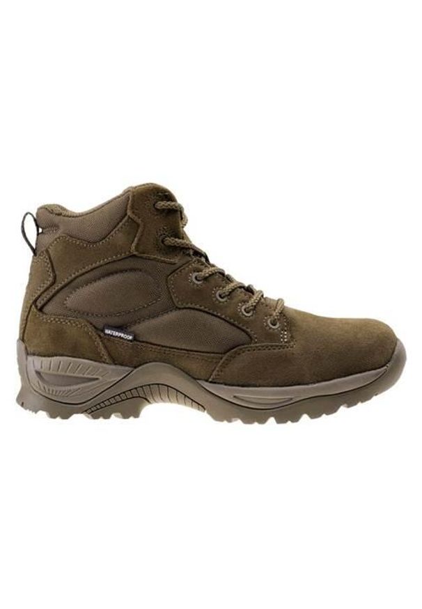 Buty do chodzenia męskie Magnum Prodan Mid. Wysokość cholewki: za kostkę. Zapięcie: sznurówki. Kolor: zielony. Materiał: guma, zamsz, tkanina. Szerokość cholewki: normalna. Sport: turystyka piesza