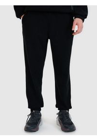 4f - 4F Spodnie dresowe joggery męskie - czarne XL. Kolor: czarny. Materiał: dresówka