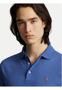 Polo Ralph Lauren Polo 710713130008 Niebieski Custom Slim Fit. Typ kołnierza: polo. Kolor: niebieski. Materiał: bawełna #4