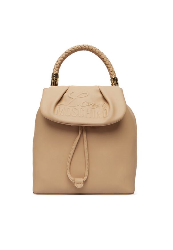 Love Moschino - LOVE MOSCHINO Plecak JC4224PP0OKA0209 Beżowy. Kolor: beżowy. Materiał: skóra