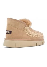 Mou - MOU Eskimo Bounce Sneaker Śniegowce damskie. Okazja: na co dzień. Kolor: beżowy. Materiał: materiał, wełna, zamsz. Sezon: zima. Styl: sportowy, klasyczny, elegancki, casual #3