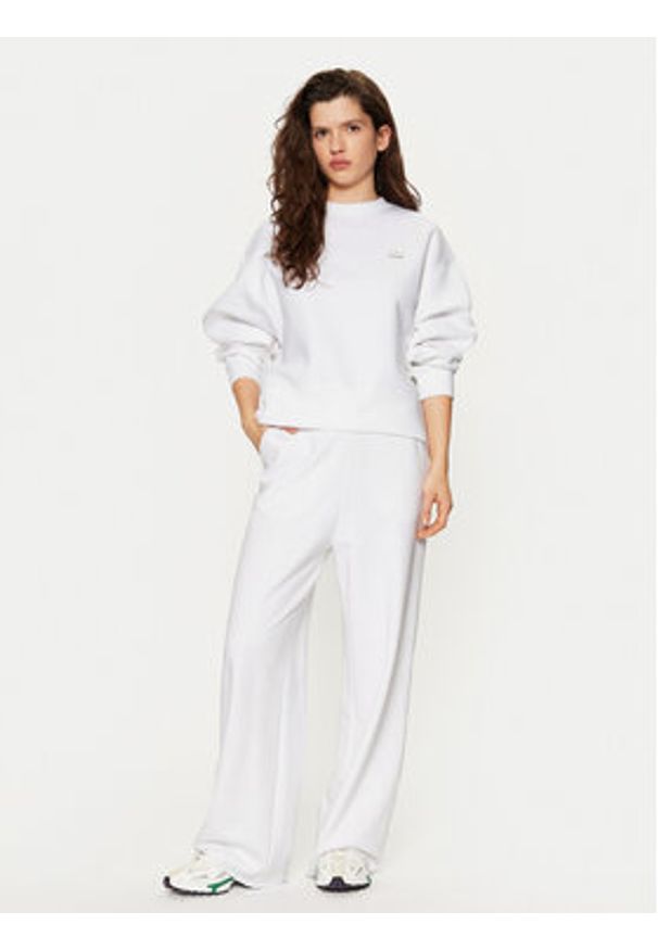 Lacoste Bluza SF5614 Biały Oversize. Kolor: biały. Materiał: bawełna