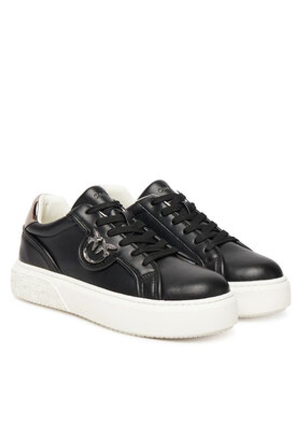Pinko - PINKO Sneakersy Yoko 06 SS0041P087 Czarny. Kolor: czarny. Materiał: skóra