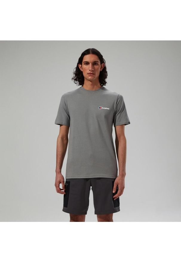 Koszulka bawełniana męska Berghaus Mtn Lineation SS Tee. Kolor: szary. Materiał: bawełna
