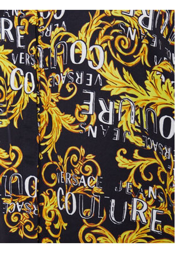 Versace Jeans Couture Koszula 74HAL201 Czarny Regular Fit. Kolor: czarny. Materiał: wiskoza